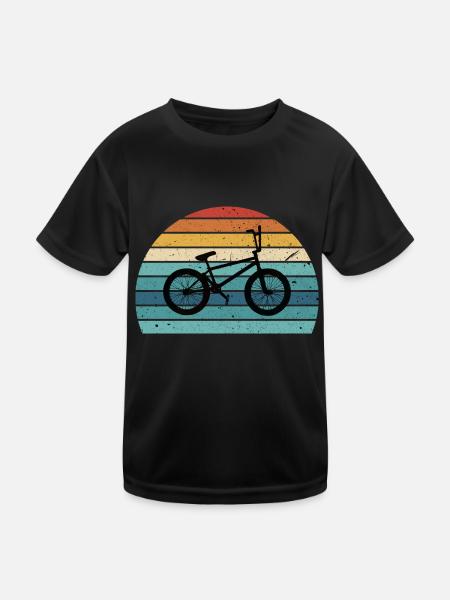 Bmx - Kinder Funktions-T-Shirt - Schwarz - Vorne