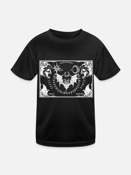 Spirit Board & Planchette schlägt Halloween - Kinder Funktions-T-Shirt - Schwarz - Vorne