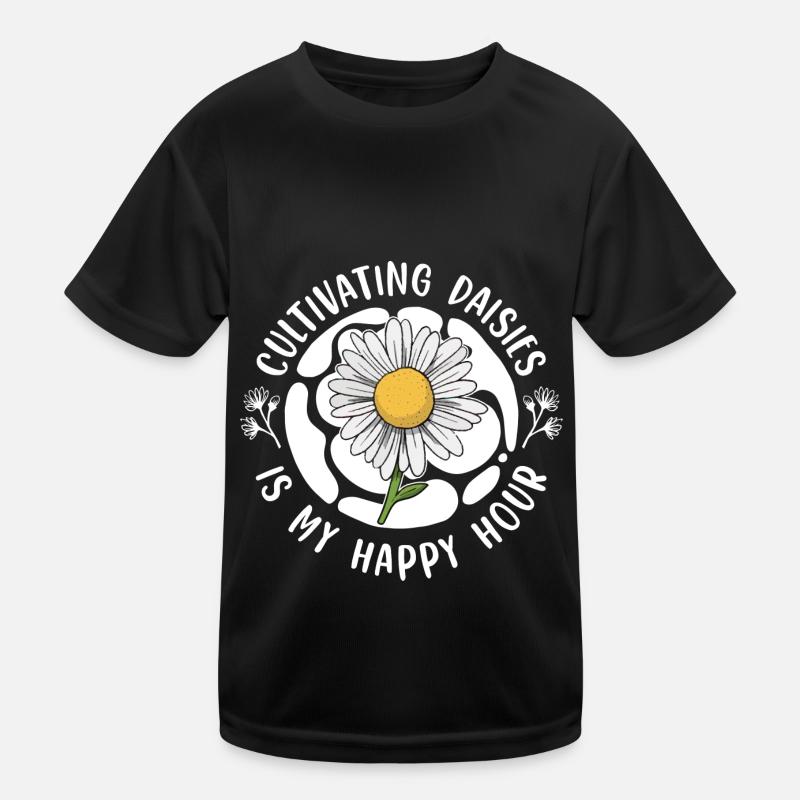 Hobbygärtner Garten Gärtner Gänseblume - Kinder Funktions-T-Shirt - Schwarz