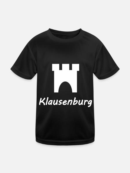Klausenburg in Siebenbürgen - Kinder Funktions-T-Shirt - Schwarz - Vorne