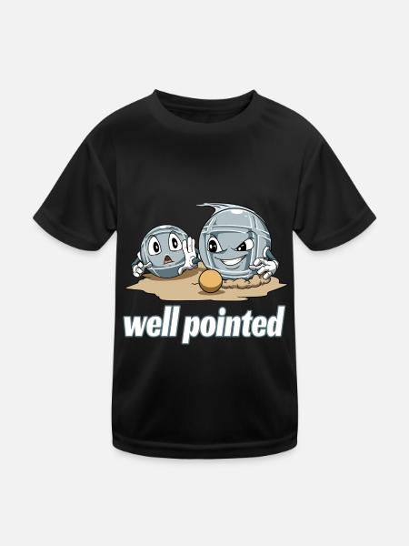 Petanque Petanque Geschenke für einen Petanque - Kinder Funktions-T-Shirt - Schwarz - Vorne
