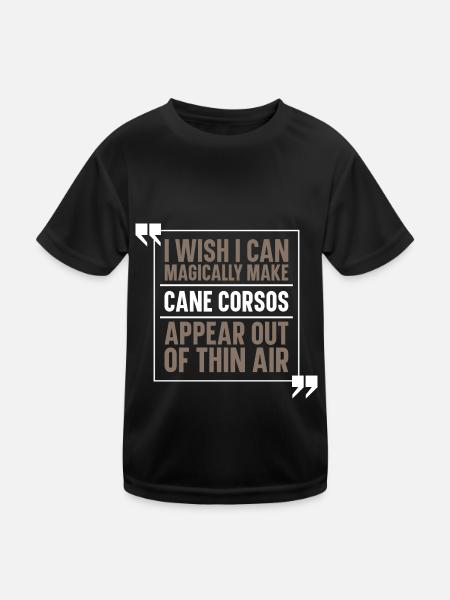 Cane Corso Dog - Kids Functional T-Shirt - black - Front