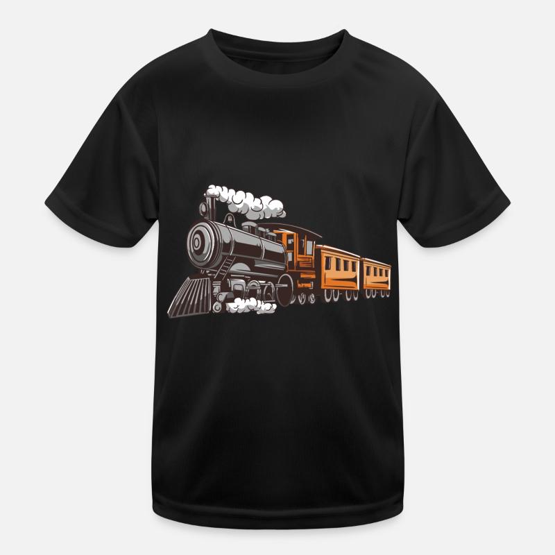 Dampflok auf Tour Kinder Funktions-T-Shirt