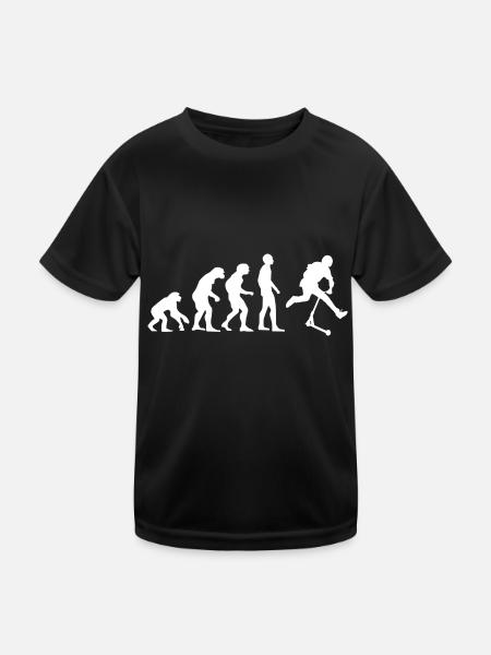trottinette freestyle - T-shirt sport Enfant - noir - Devant