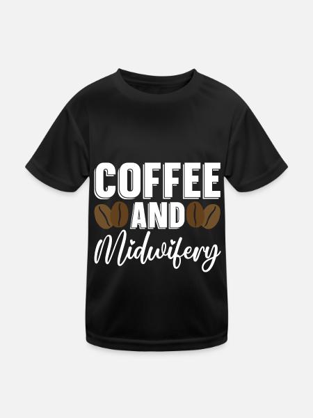 Hebamme Geburtshelfer - Kinder Funktions-T-Shirt - Schwarz - Vorne