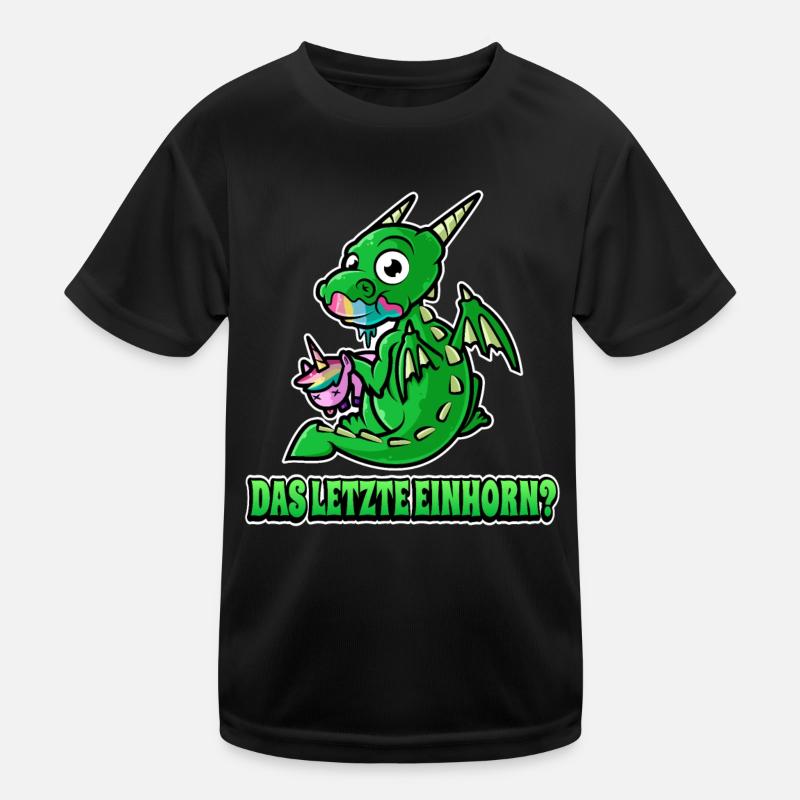 Drachen Letztes Einhorn Lustiges Einhörner Kinder Funktions-T-Shirt
