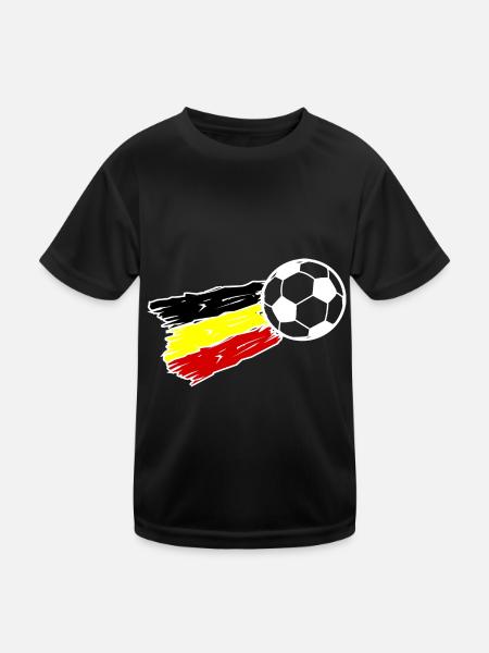 The team from Belgium - Kids Functional T-Shirt - black - Front