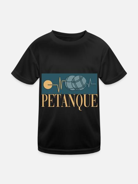 Petanque Petanque Geschenke für einen Petanque - Kinder Funktions-T-Shirt - Schwarz - Vorne