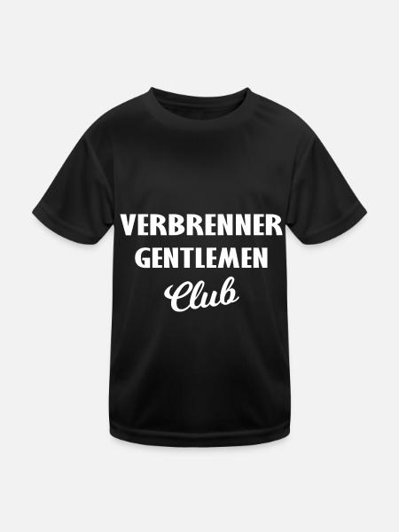 Diesel und Hubraum - Kinder Funktions-T-Shirt - Schwarz - Vorne