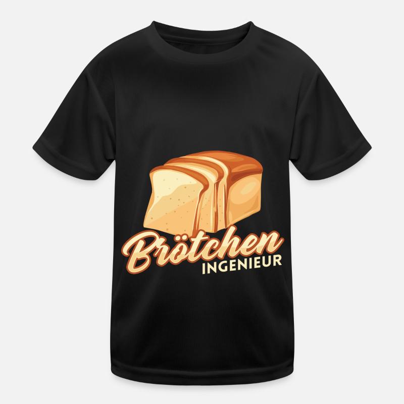 Bäcker Backen Konditor - Kinder Funktions-T-Shirt - Schwarz