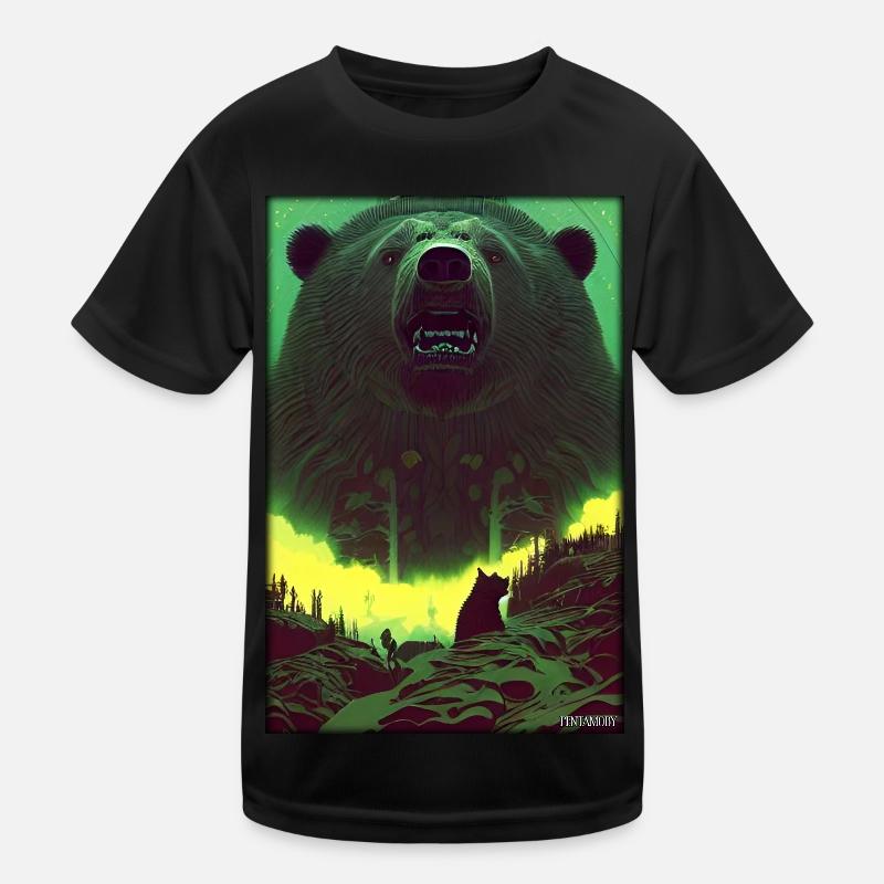 Bear Grizzly Bear Brown Bear Predator Wildlife Forest 2 Kids Functional T-Shirt