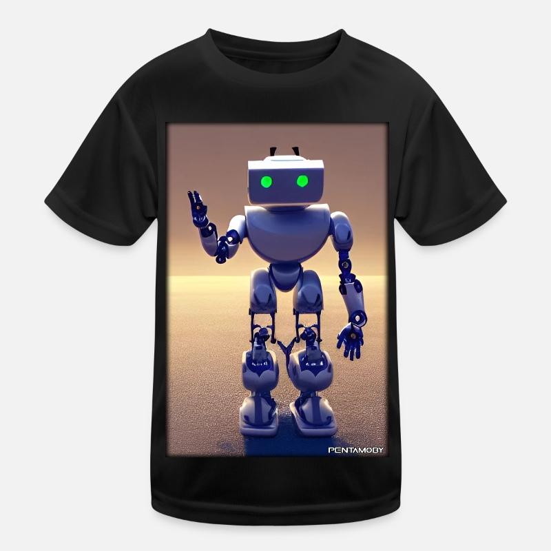 Roboter Zukunft Technik Wissenschaft Android Kinder Funktions-T-Shirt