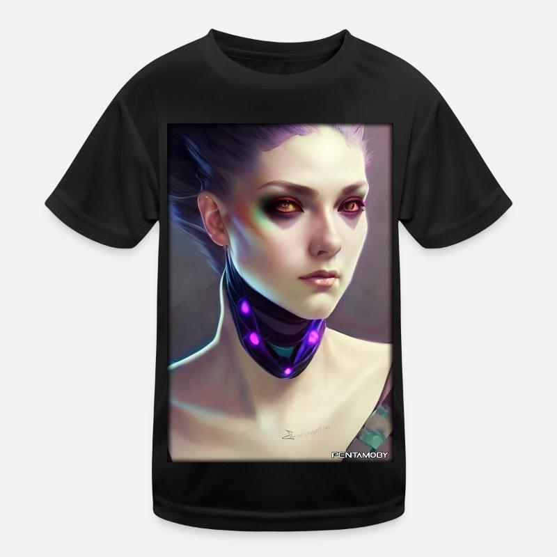 Cyber Goth Woman Future Technology Science T-shirt sport Enfant