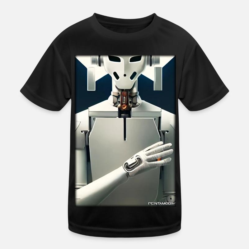 Roboter Zukunft Technik Wissenschaft Android Kinder Funktions-T-Shirt
