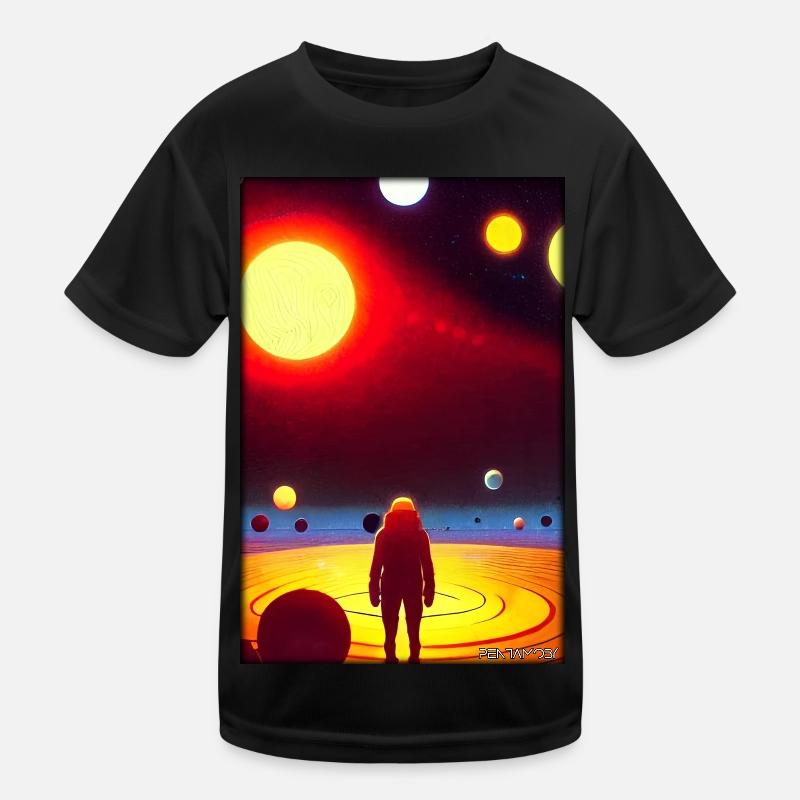 Galaxy Cosmos Universe Solar System Astronaut Kids Functional T-Shirt