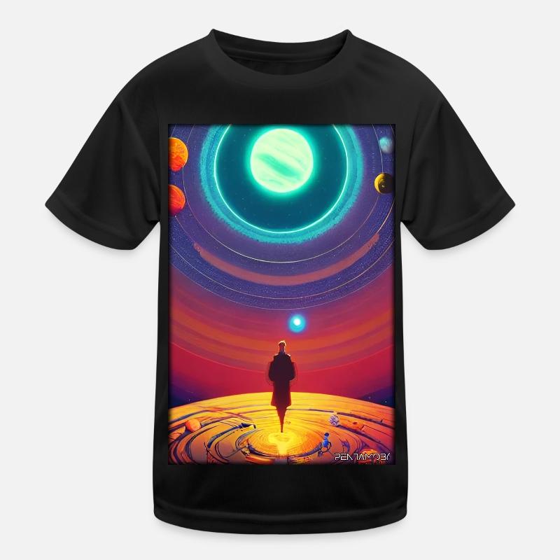 Galaxy Cosmos Universe Solar System Astronaut Kids Functional T-Shirt