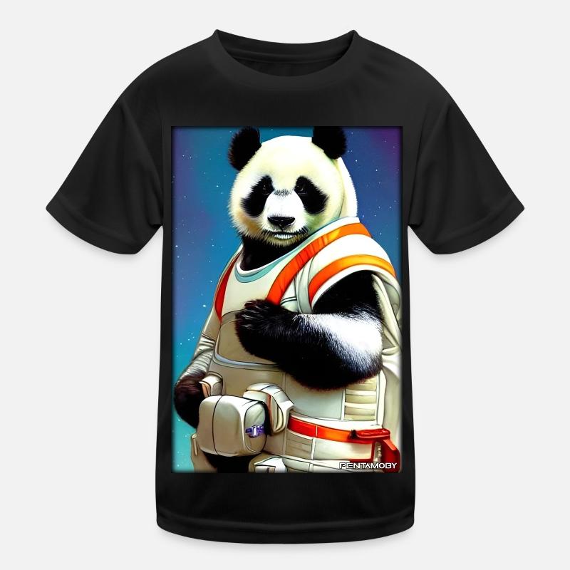 Panda Bear Panda Astronaut Future Sci-Fi Technology Kids Functional T-Shirt