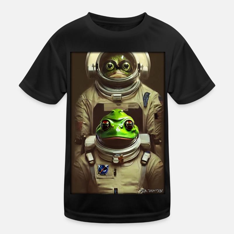 Frog Amphibian Astronaut Future Sci-Fi Technology T-shirt sport Enfant