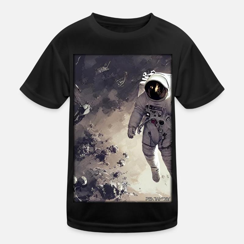 Astronaut Future Sci-Fi Technology Kids Functional T-Shirt