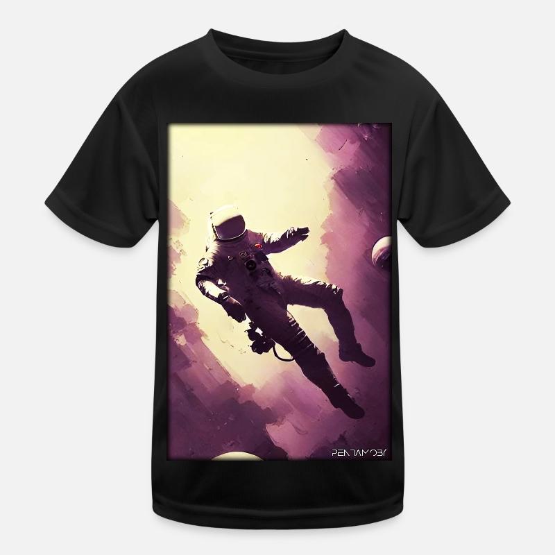 Astronaut Zukunft Sci-Fi Technik Kinder Funktions-T-Shirt