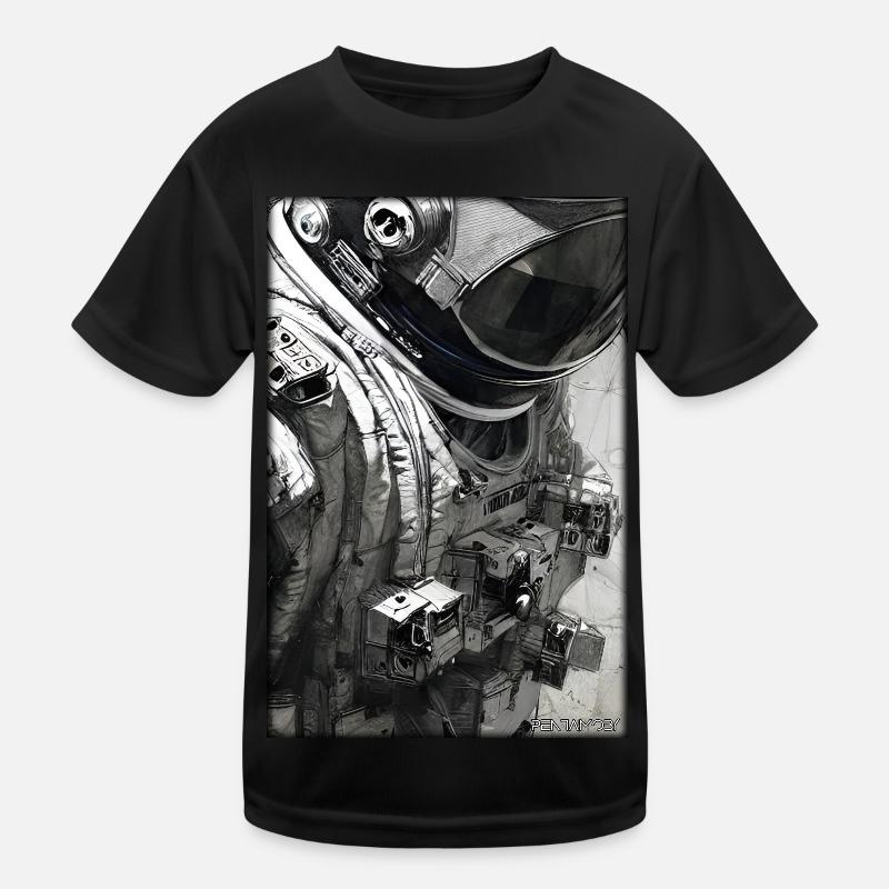 Astronaut Future Sci-Fi Technology Kids Functional T-Shirt