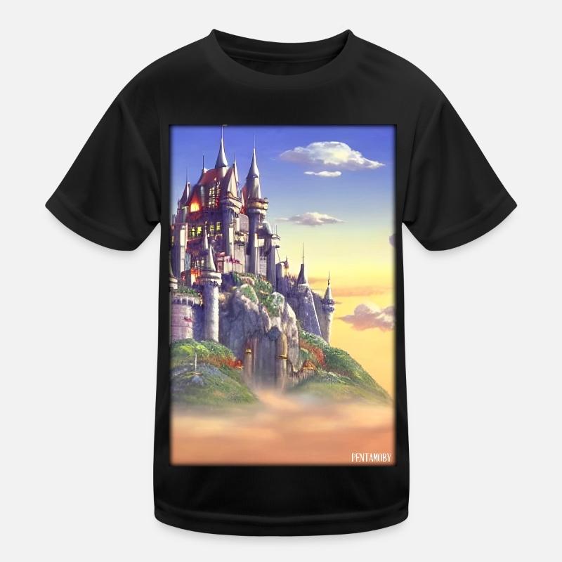 Château Château Forteresse Architecture Paysage T-shirt sport Enfant
