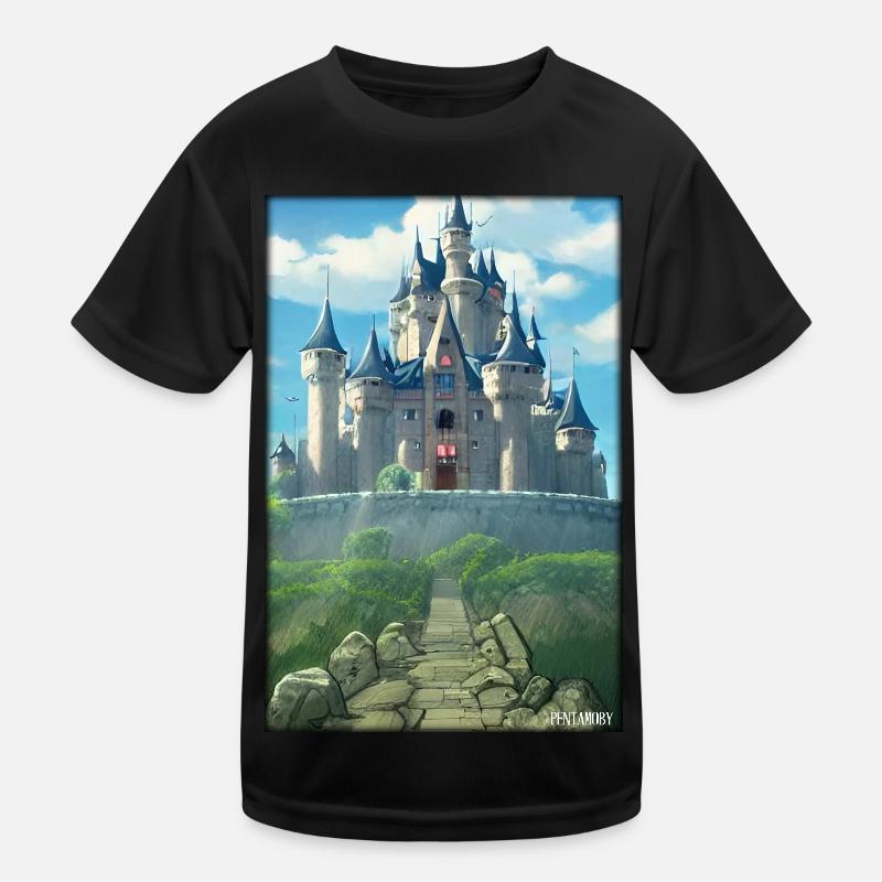 Château Château Forteresse Architecture Paysage T-shirt sport Enfant