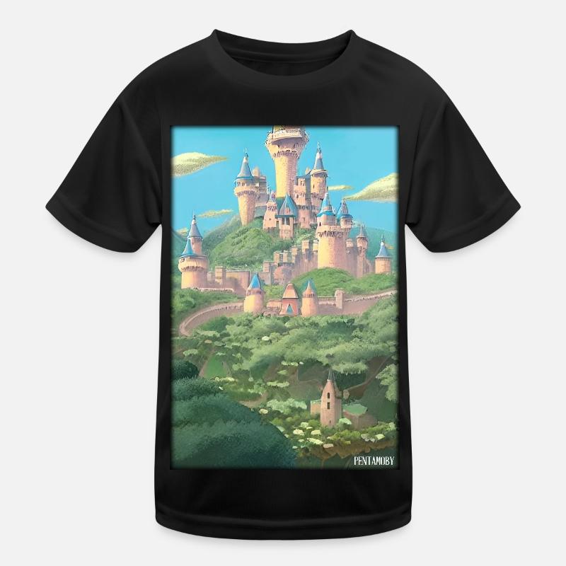 Château Château Forteresse Architecture Paysage T-shirt sport Enfant