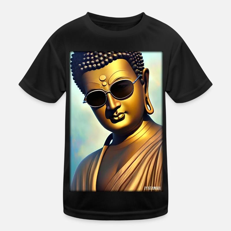 Buddha Siddhartha Gautama Sonnenbrille Religion Kinder Funktions-T-Shirt