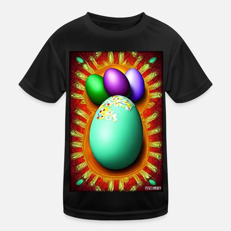 Easter Egg Easter Colorful Eggs Holiday Kids Functional T-Shirt