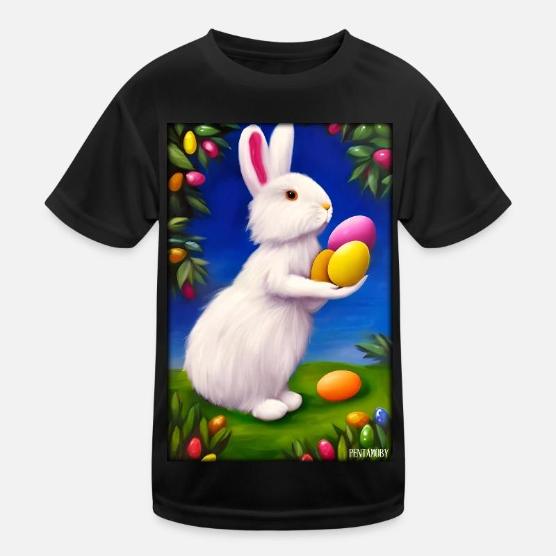 Rabbit Easter Easter Pet Easter Holiday Kids Functional T-Shirt