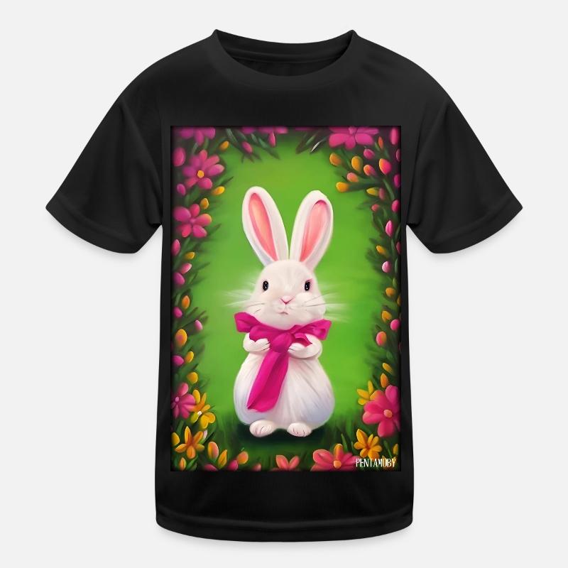 Rabbit Easter Easter Pet Easter Holiday Kids Functional T-Shirt