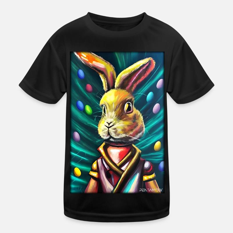 Easter Easter Cyber Future Sci-Fi Animal Kids Functional T-Shirt