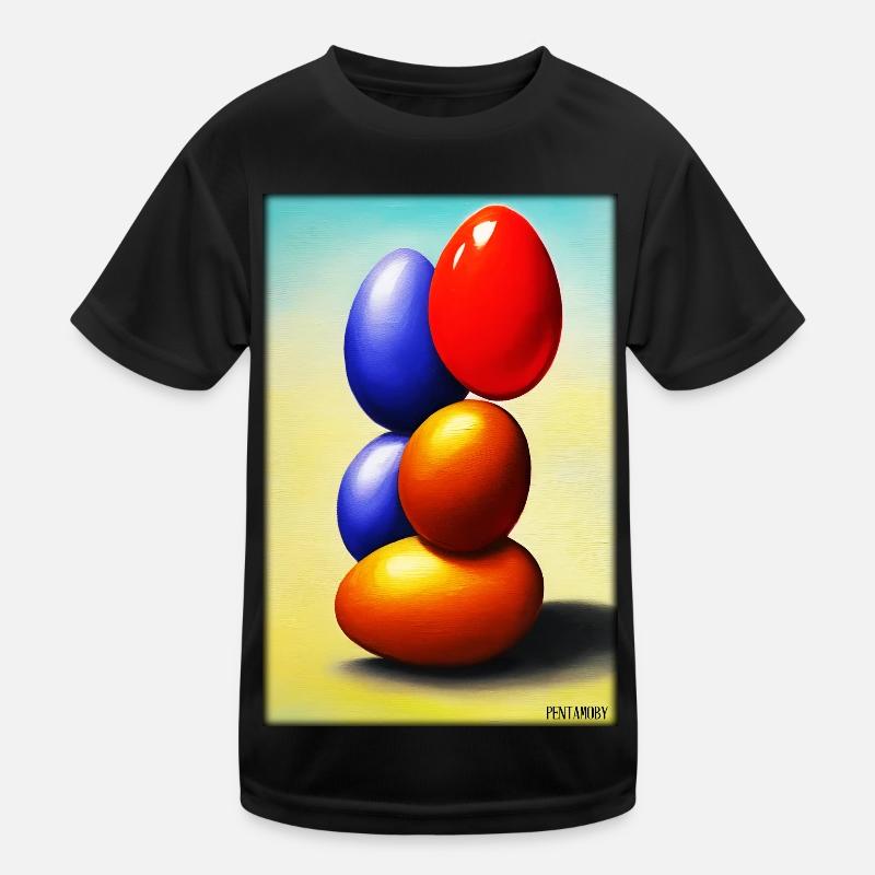 Easter Egg Easter Colorful Eggs Holiday Kids Functional T-Shirt