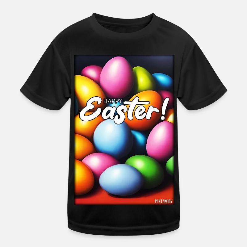 Joyeuses Pâques - Oeuf de Pâques Easter Oeufs colorés T-shirt sport Enfant