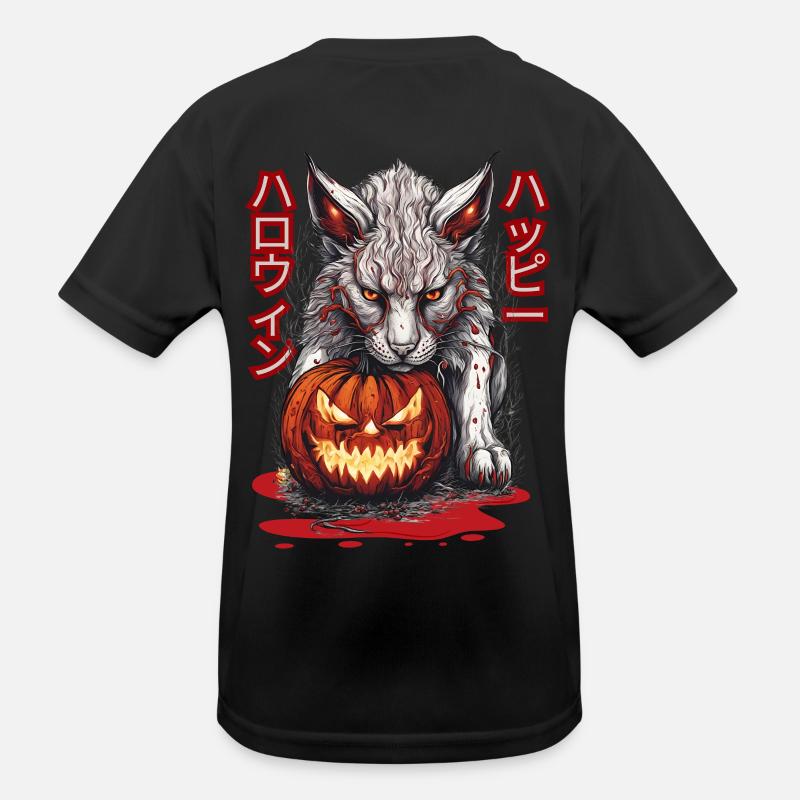 Luchs (Happy Halloween [jap.]) Kinder Funktions-T-Shirt