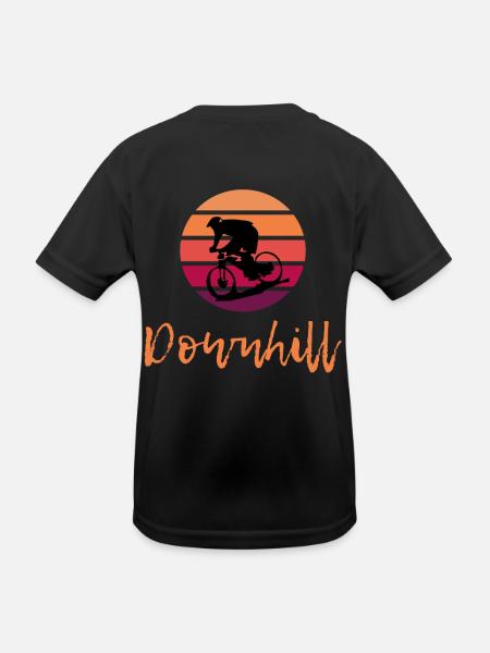 VTT de descente DH VTT Enduro Gravity Trail - T-shirt sport Enfant - noir - Dos