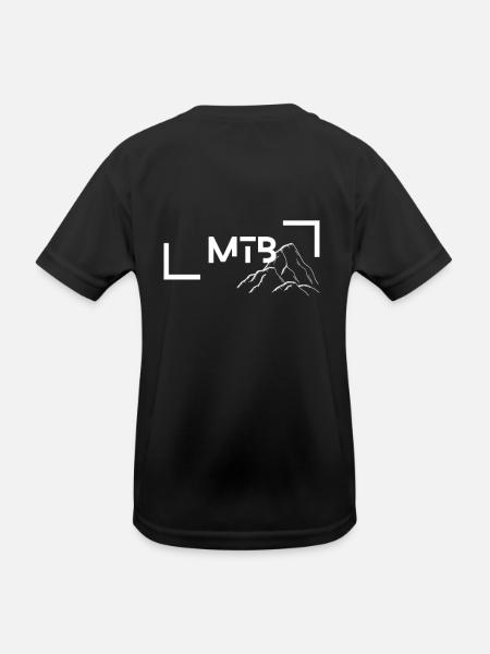 VTT VTT Idée Cadeau Vélo DH Enduro - T-shirt sport Enfant - noir - Dos