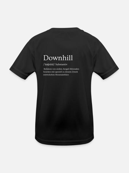 Downhill VTT DH VTT Idée Cadeau Mots - T-shirt sport Enfant - noir - Dos