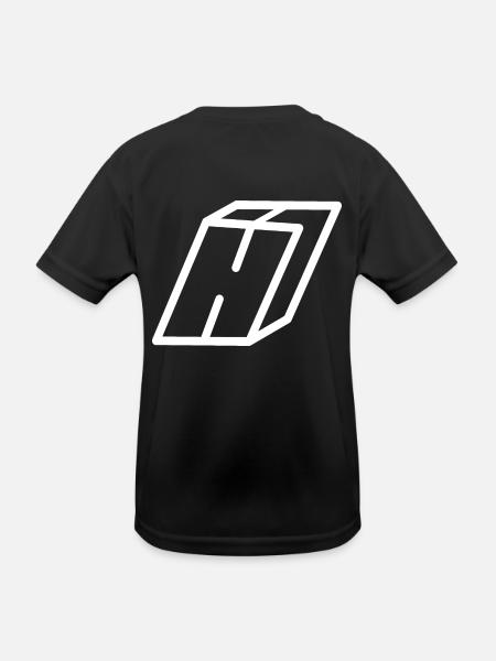 Lettre d’orientation H - T-shirt sport Enfant - noir - Dos