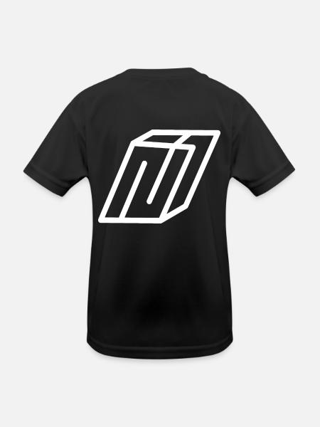 Lettre d’esquisse N - T-shirt sport Enfant - noir - Dos