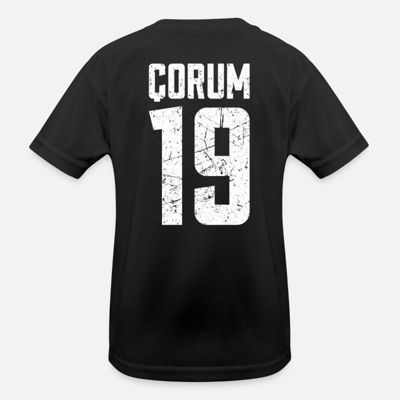 Corum 19 Turkey Turkiye TR Gift Holiday Turk Kids Functional T-Shirt