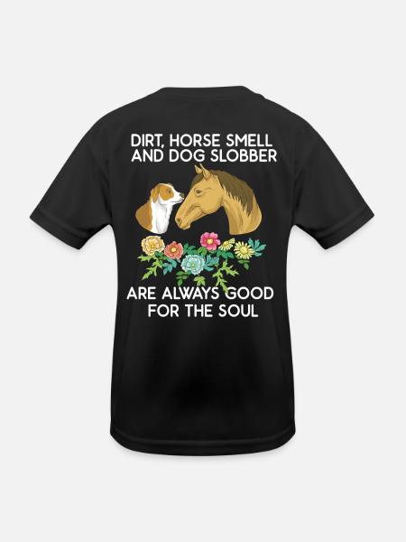 Dog horse dog lover gift - Kids Functional T-Shirt - black