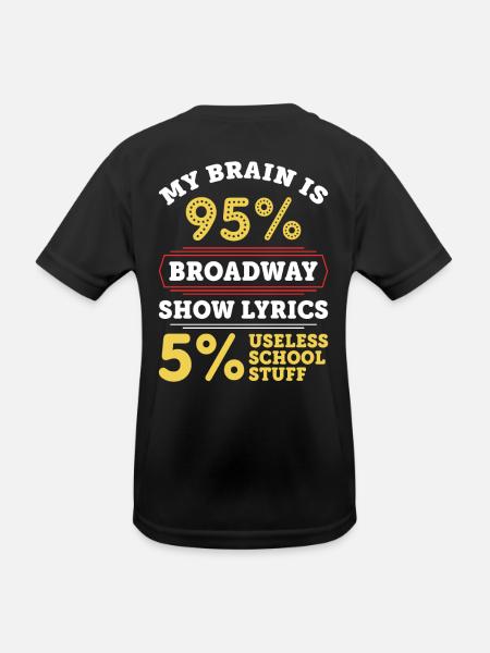 Theater - Kinder Funktions-T-Shirt - Schwarz - Hinten