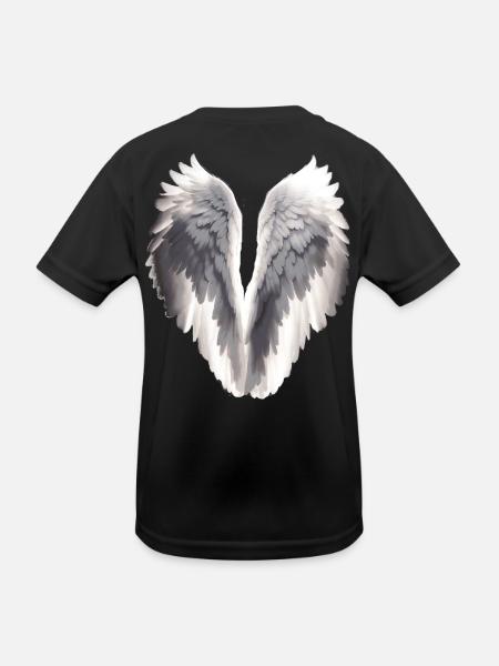 Ailes d’ange - T-shirt sport Enfant - noir