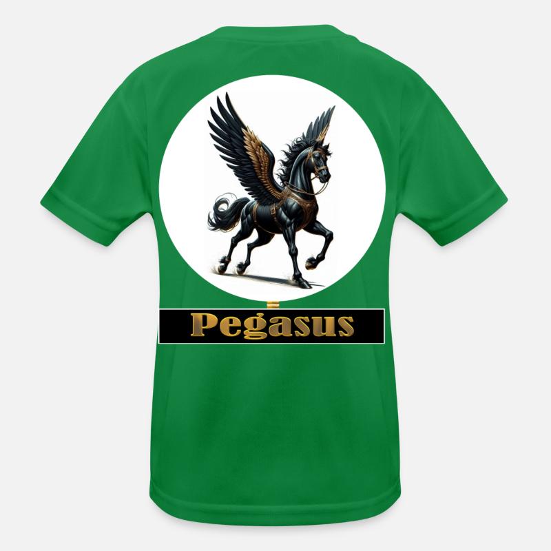 Pégase aux ailes noires T-shirt sport Enfant