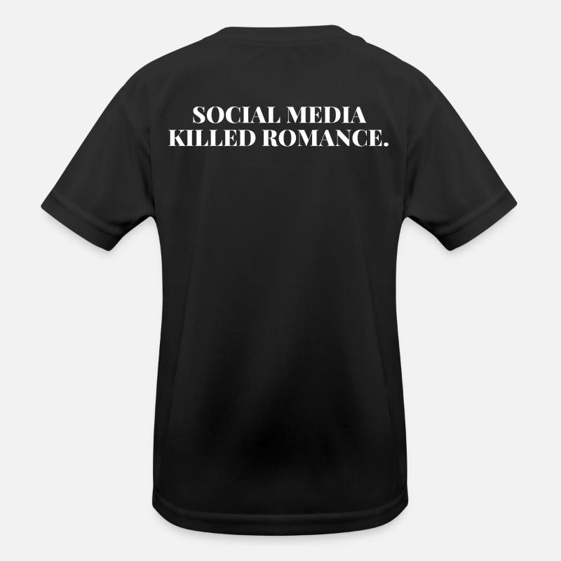 SOCIAL MEDIA KILLED ROMANCE Kids Functional T-Shirt
