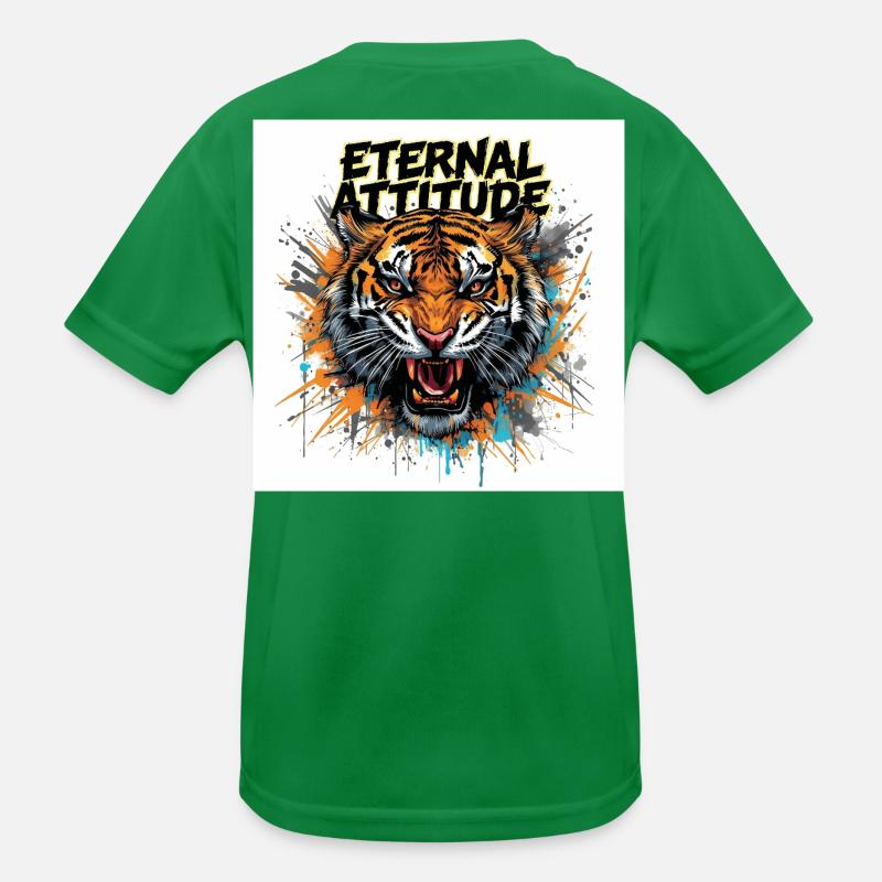 Eternal Tiger Pose Kids Functional T-Shirt