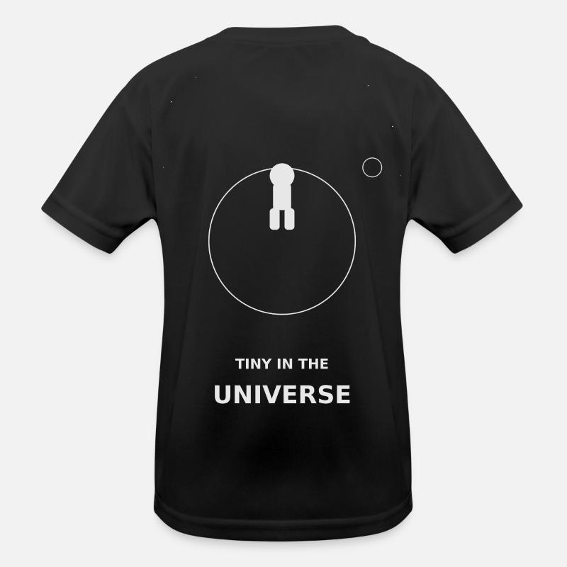 Tiny in the Universe - Kinder Funktions-T-Shirt - Schwarz