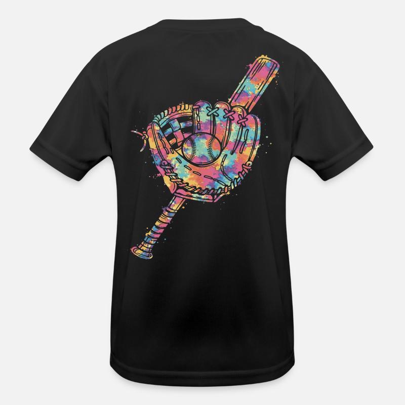 Gant Balle et Batte de Baseball Multicolore   T-shirt sport Enfant